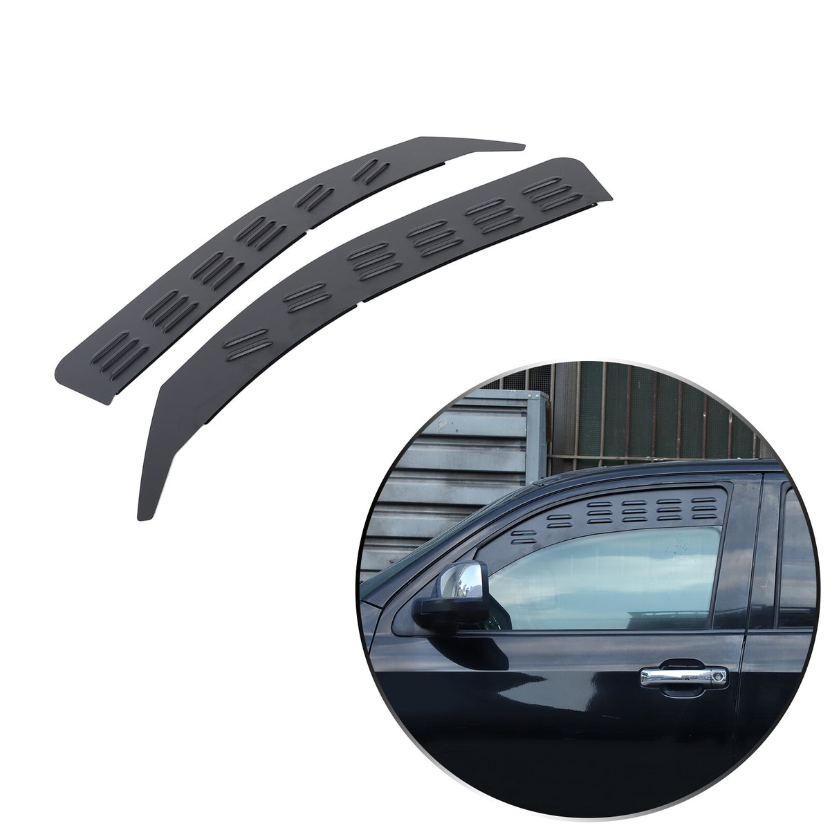 Black Alloy Front Window Louver Shutter Cover Trim For Toyota Tundra 2014-21 US 19