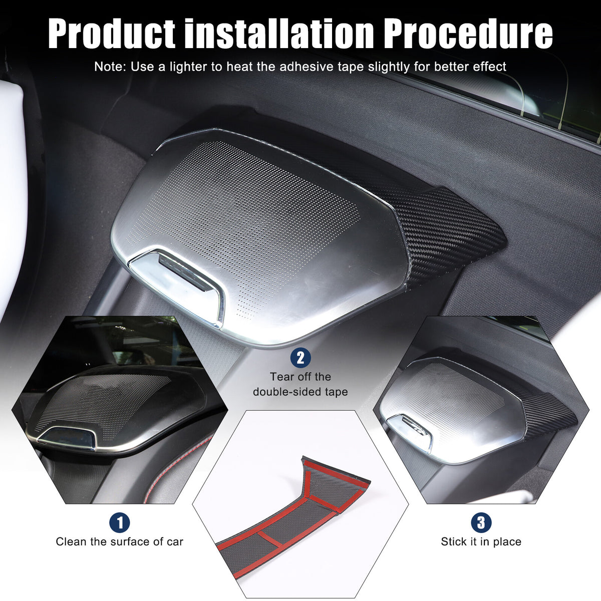 Carbon Rear Speaker Upper Top Panel Trim For Corvette C8 Convertible 2LT 3LT 20+ 11