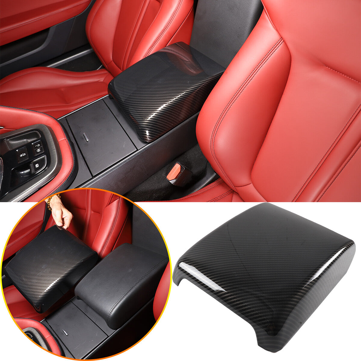 ABS Carbon Fiber Interior Full Set Cover Trim Kit For Jaguar F-type X152 2013-25 - Styles 6-10 9