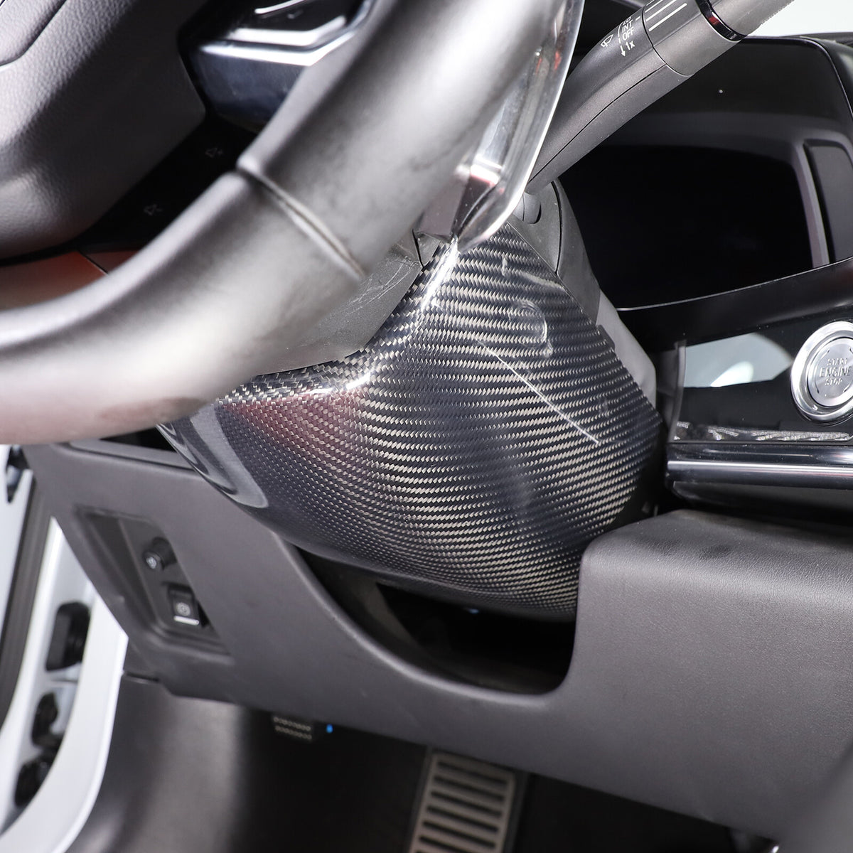 Real Carbon fiber Steering Wheel Upper & Lower Base Cover For Corvette C8 20-26 5