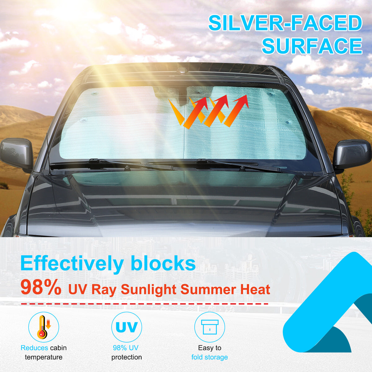 Car Sun Shade Windshield Window Cover For Nissan Frontier King Cab 13-21 US 11
