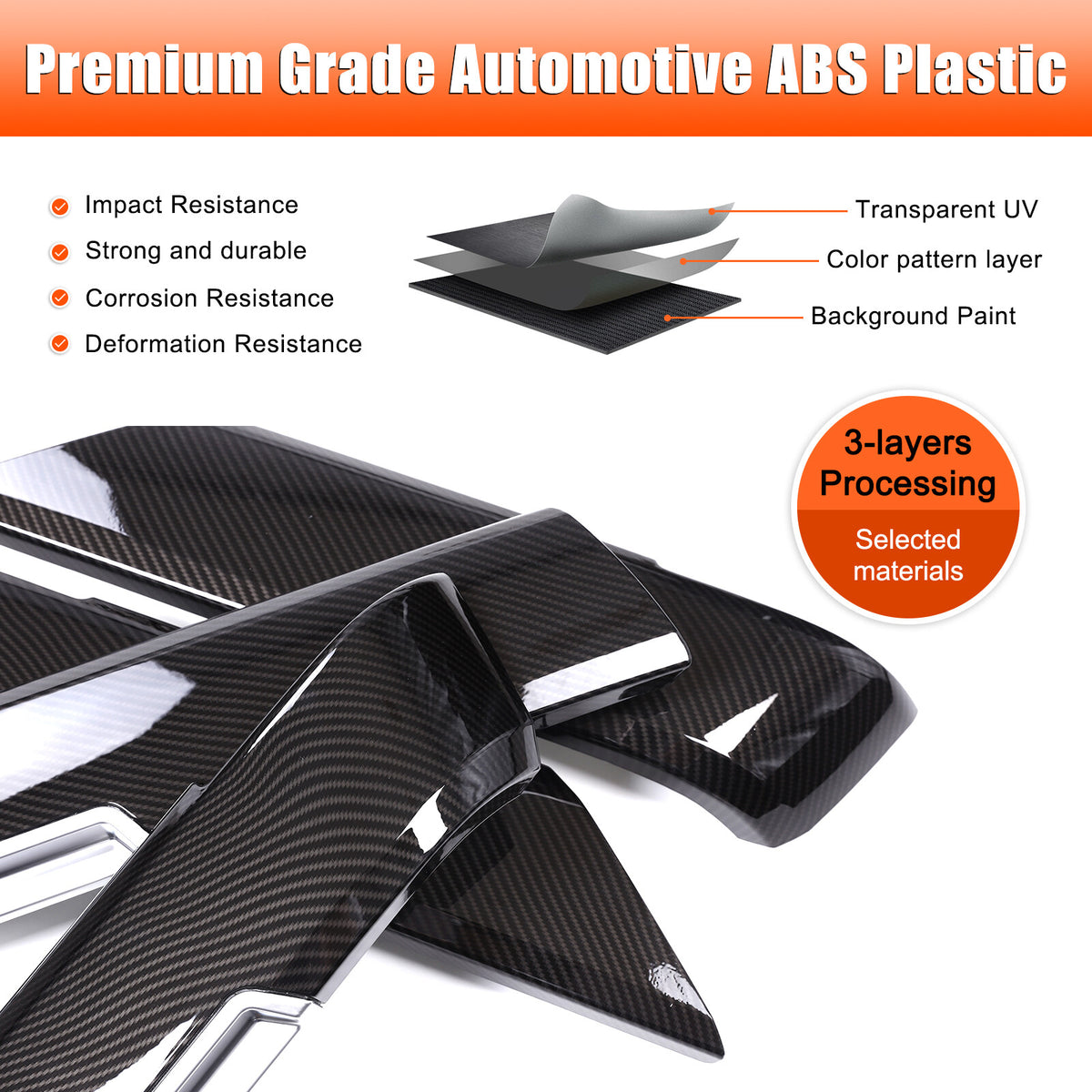 Replace ABS Carbon Interior door Panel For LR Range Rover Sport L494 2014-17 21