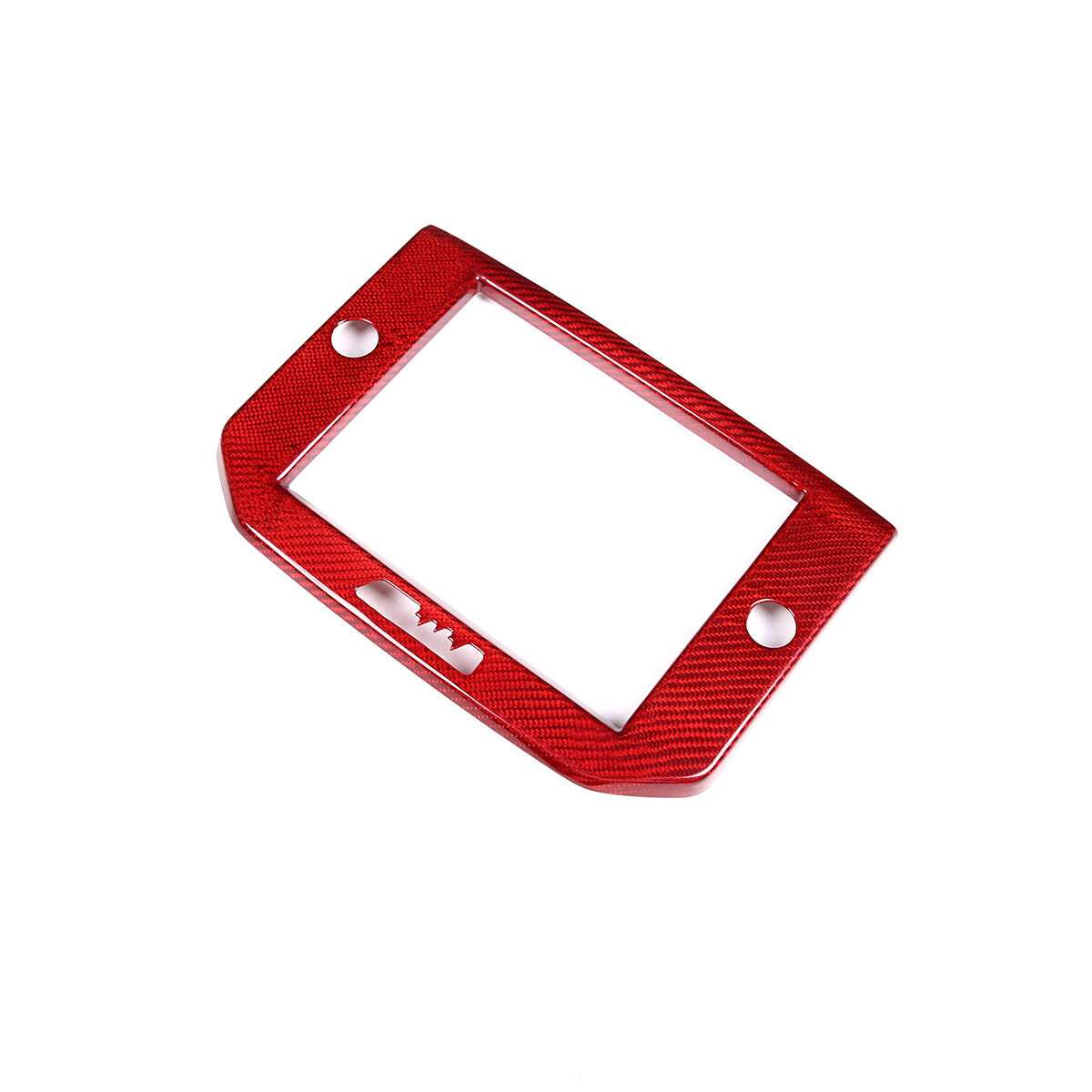 Red Carbon Fiber GPS Navigation Panel Cover Trim For Maserati Ghibli 2014-2015 8