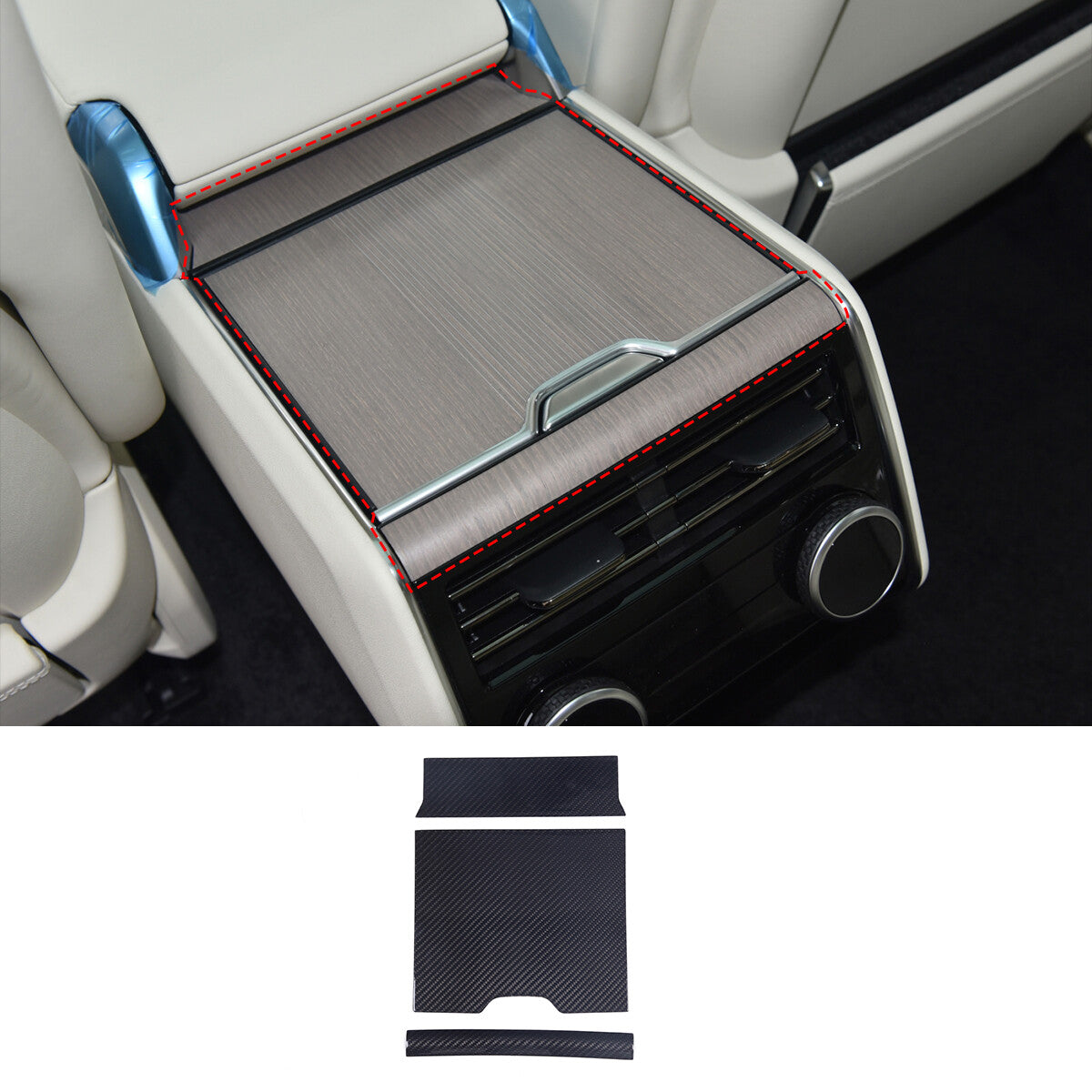 Dry Carbon Fiber Rear Air Outlet Vent Panel Trim For Range Rover Vogue 2022 2
