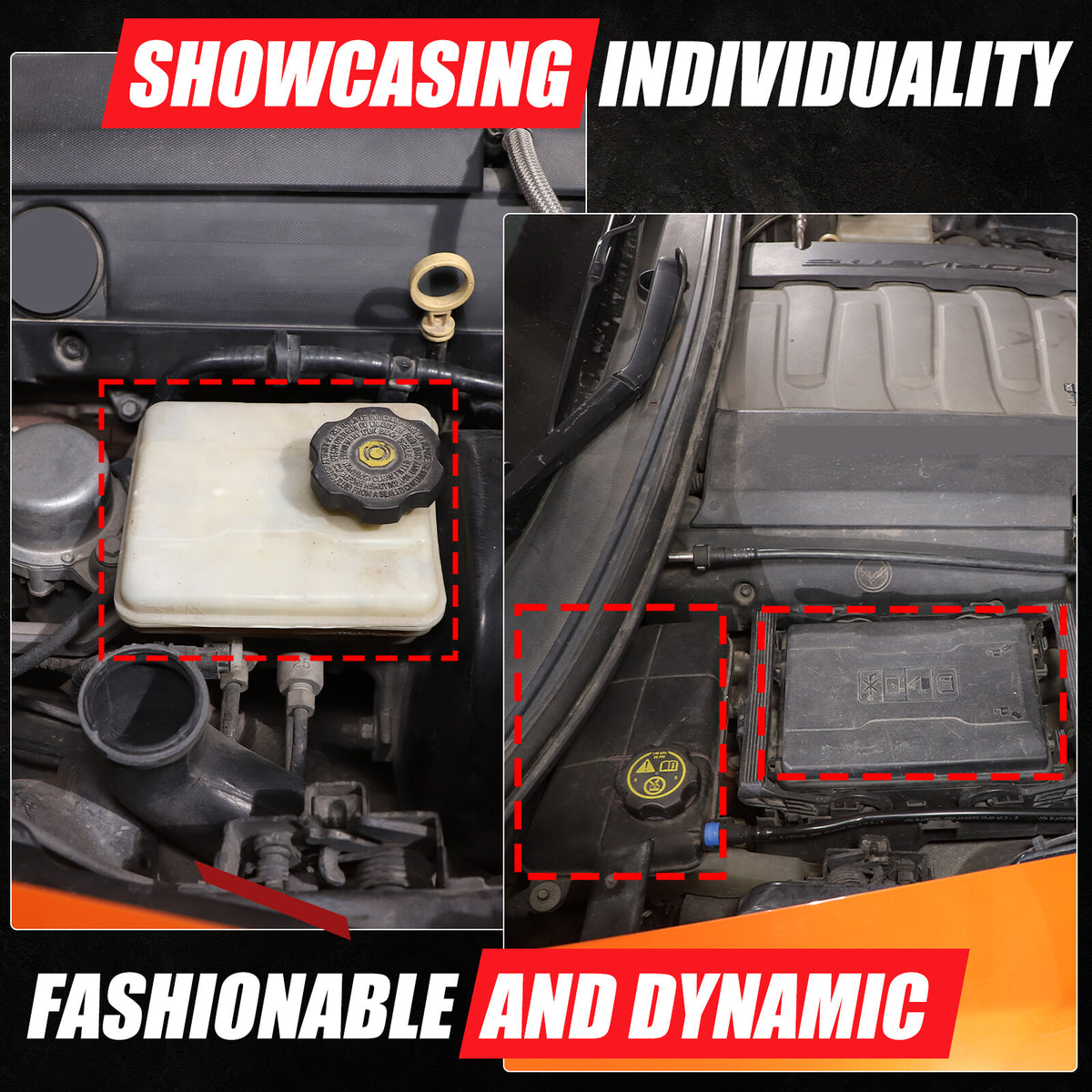 Black Aluminum Alloy Antifreeze Fuse Box Cover Trim For Corvette C7 2014-2019 US 5