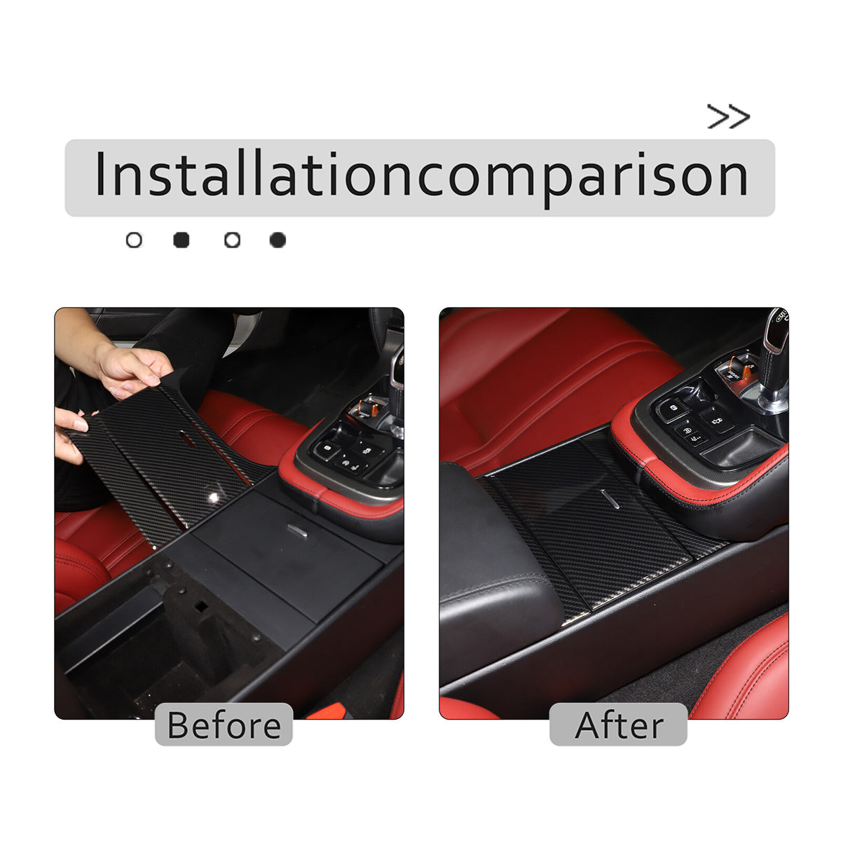 ABS Carbon Fiber Interior Full Set Cover Trim Kit For Jaguar F-type X152 2013-25 - Styles 1-5 6