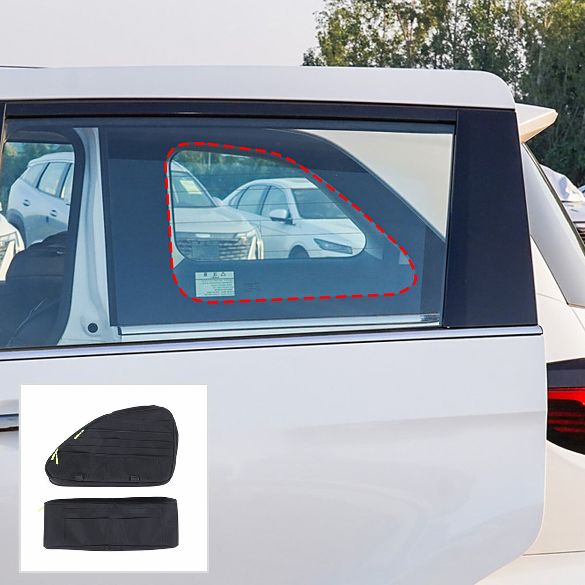 Black Rear Trunk Left Side Storage Bag Organizer For Honda Odyssey RB3 2014-24 5