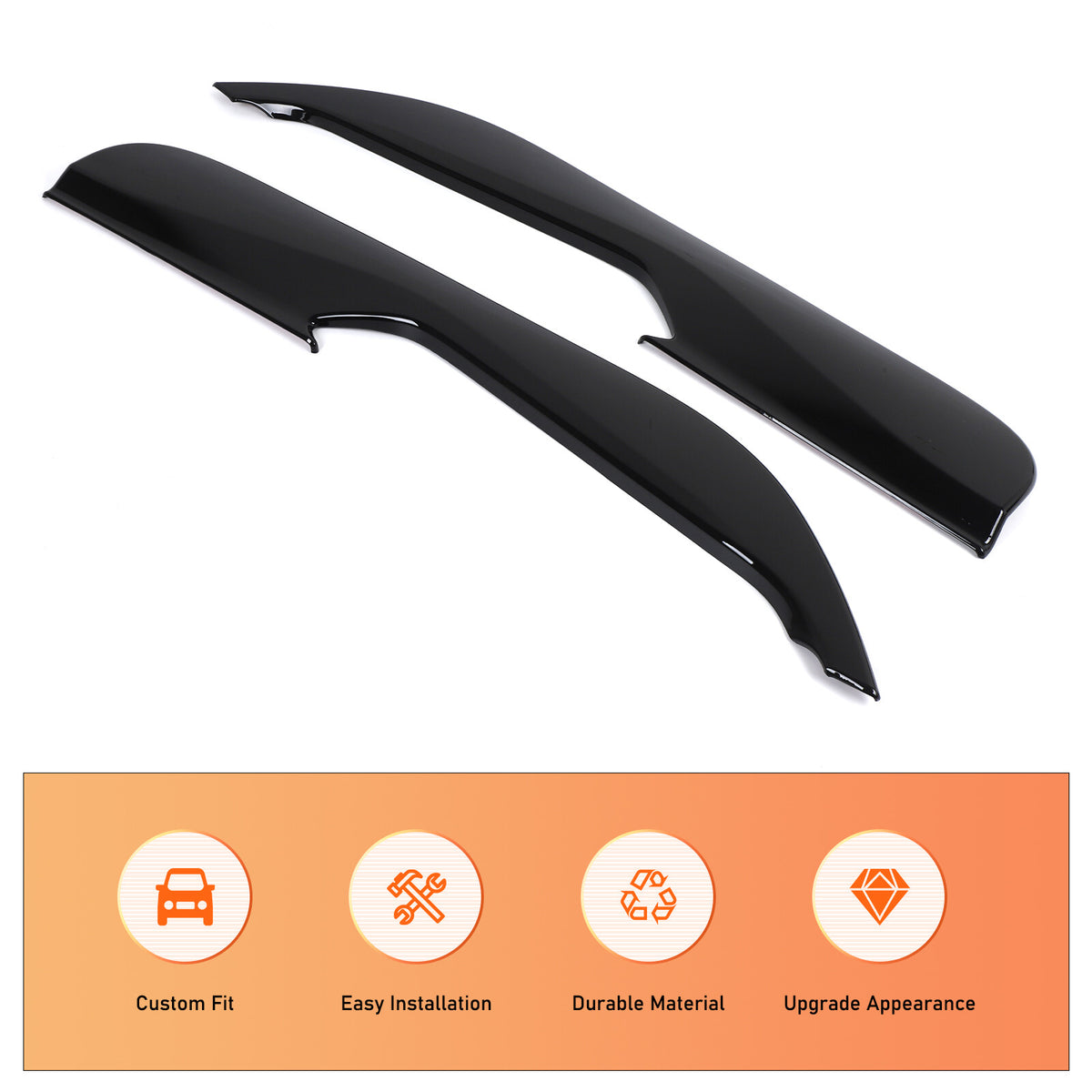 Glossy Piano Black ABS Interior Door Anti-Kick Panel Trim For Corvette C8 2020+ 11