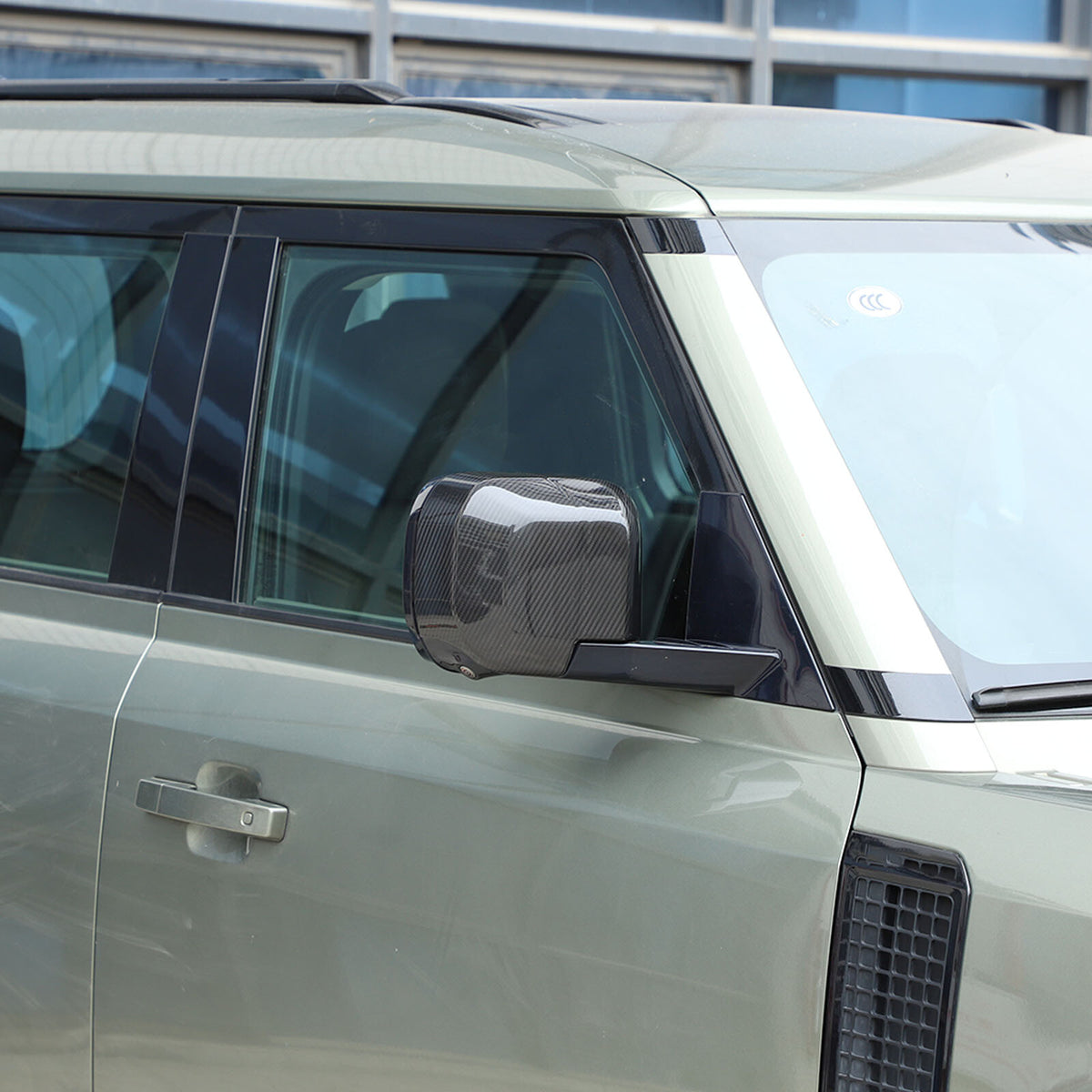 Real Carbon Fiber Rearview Mirror Cover Trim For Land Rover Defender L663 20-25 4