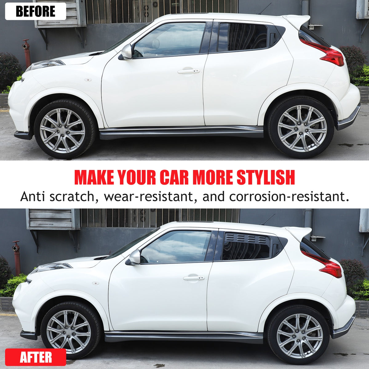 Rear Door Window Louver Air Vent Panel Trim Cover For Nissan Juke 2011-2019 18