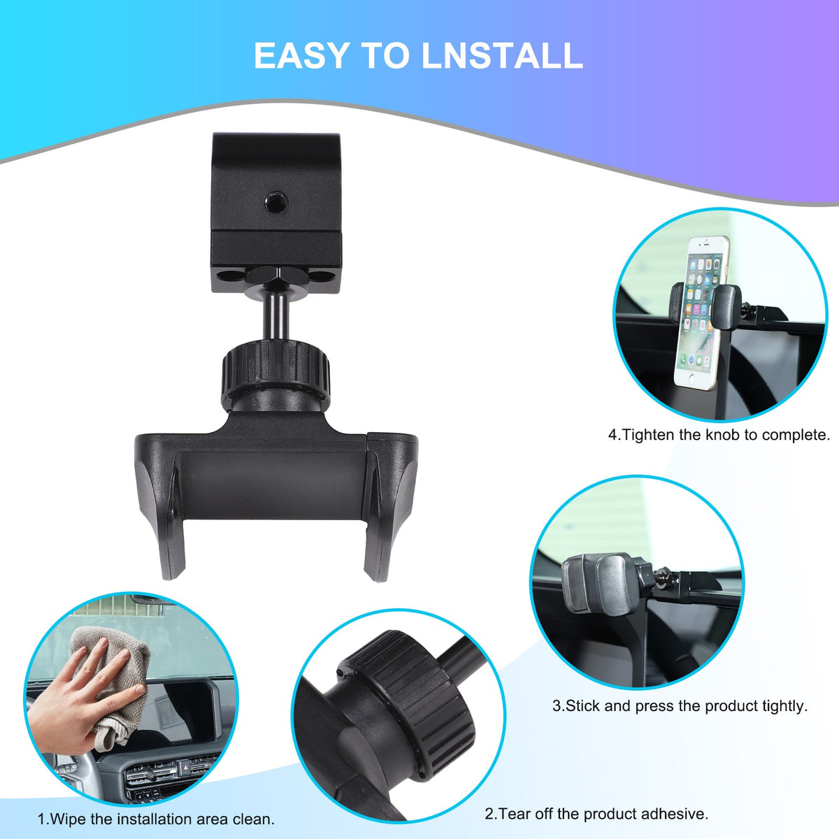Navigation Screen Phone Mount Bracket For Toyota Land Cruiser LC250 Prado 2024+ 3