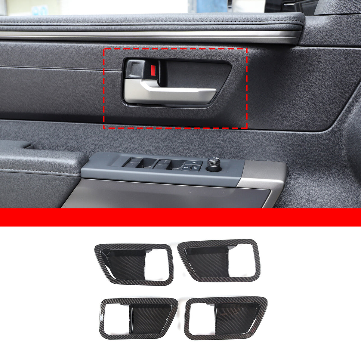ABS Carbon Fiber Interior Set Cover Trim Kit For Toyota Tundra Sequoia SR 22+ - Styles 1-5 78