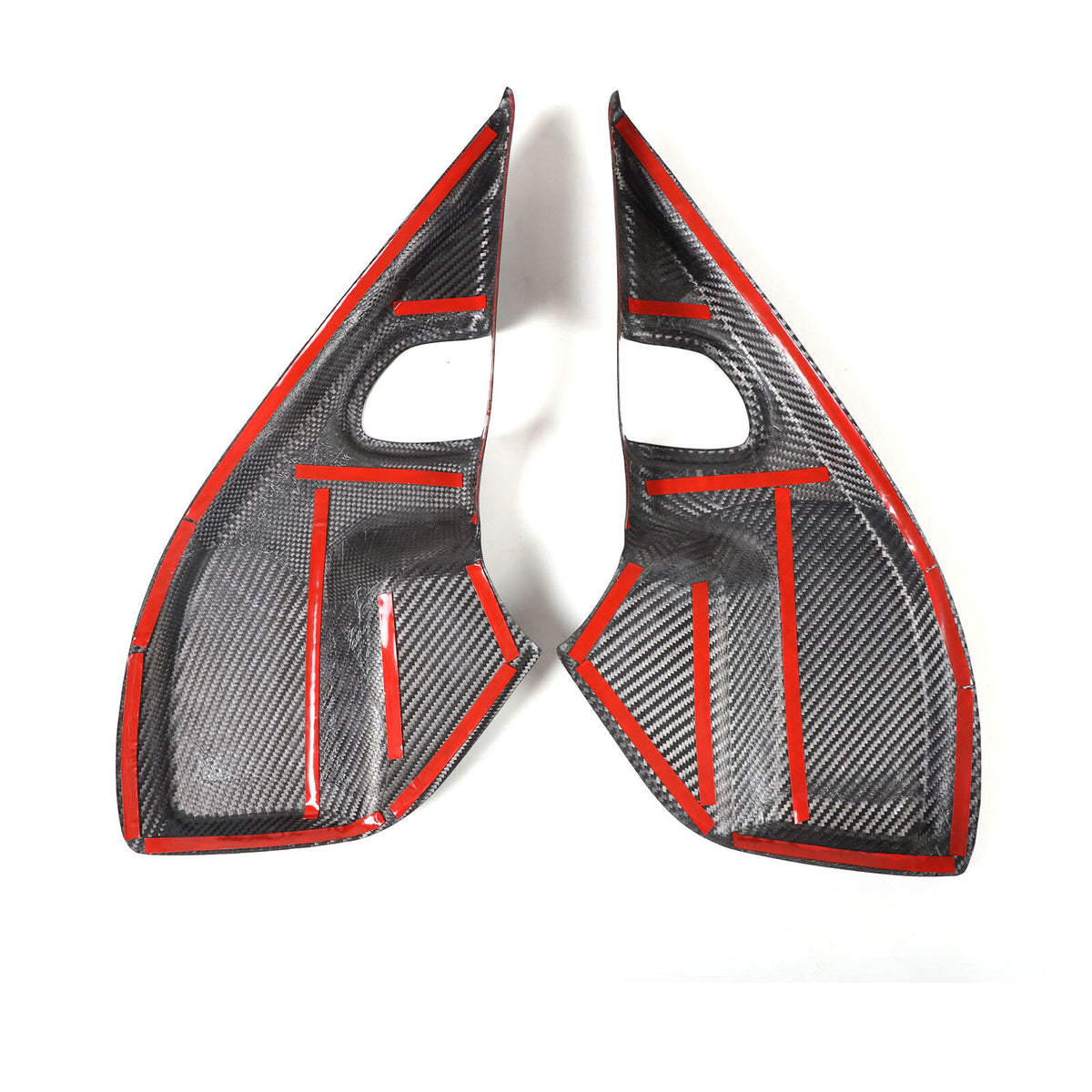 Matte Real Carbon Fiber A pillar Door Speaker Trim Cover For LR Defender 20-24 12