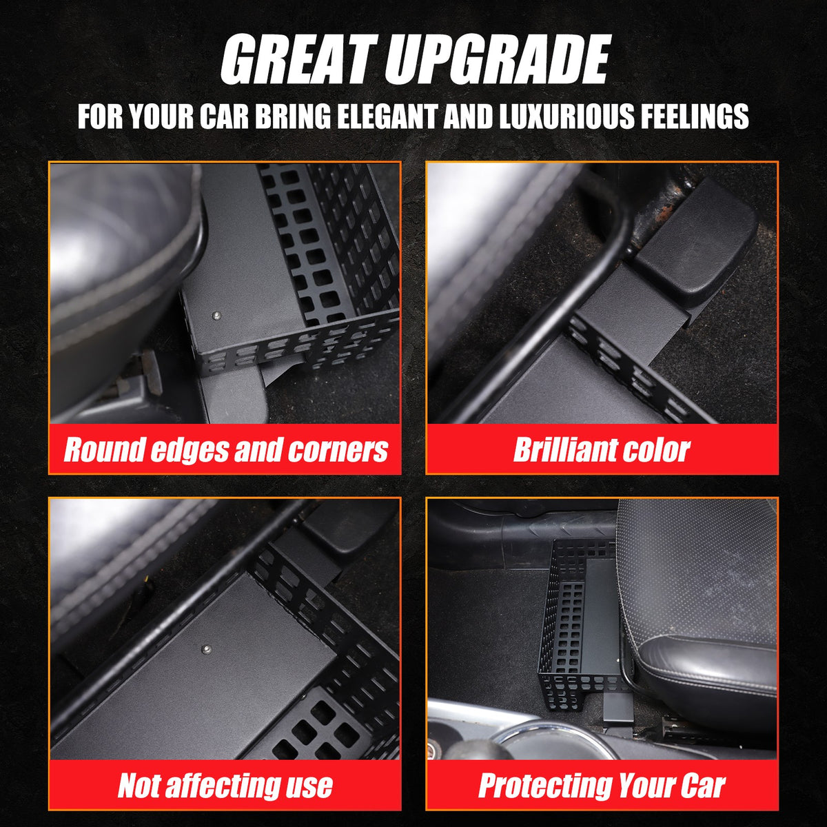 Aluminum Alloy Under Passenger Seat Storage Basket For Mitsubishi ASX 2011-2018 8