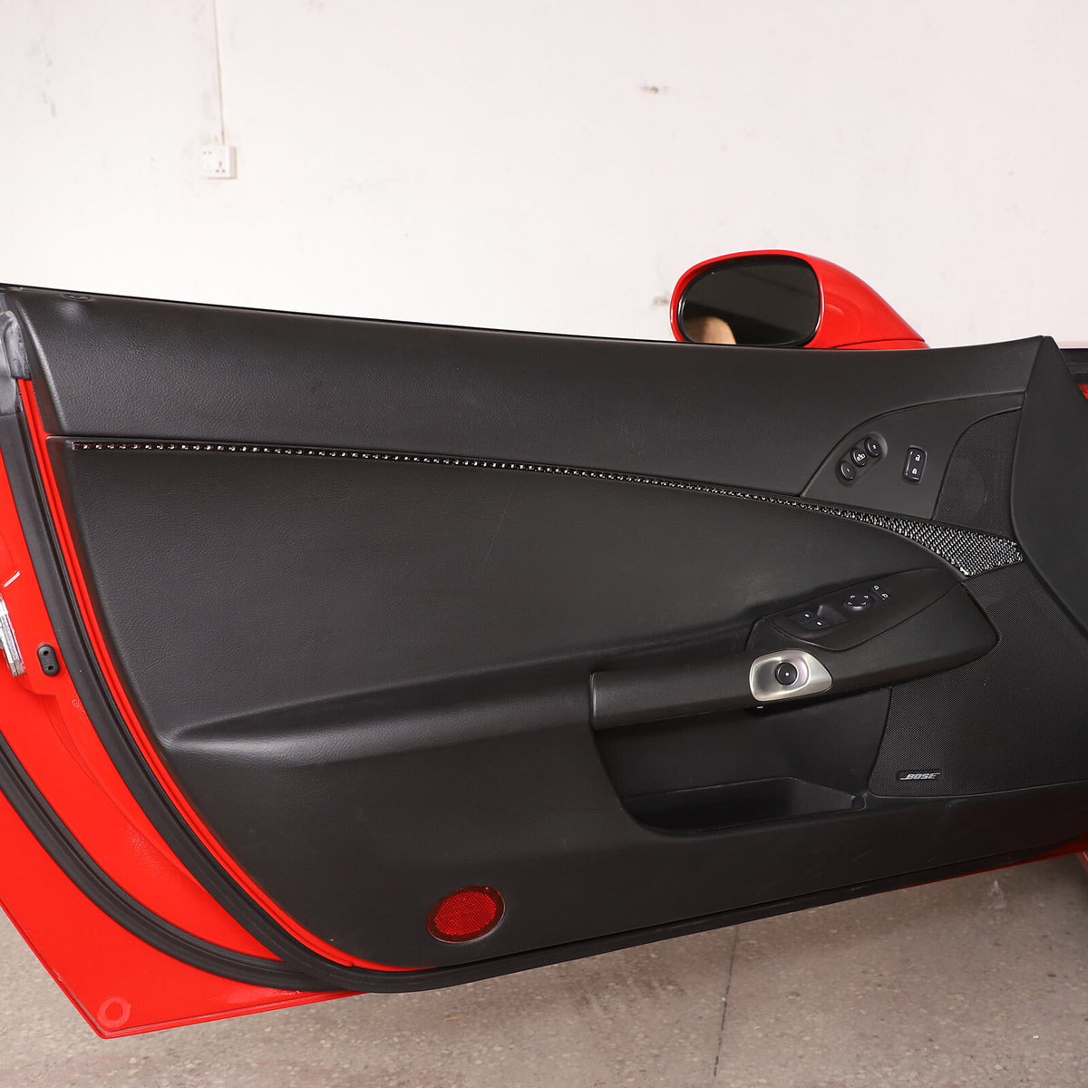 Carbon Fiber Inner Door Panel Waistline Trim Sticker For Corvette C6 2005-2013 6