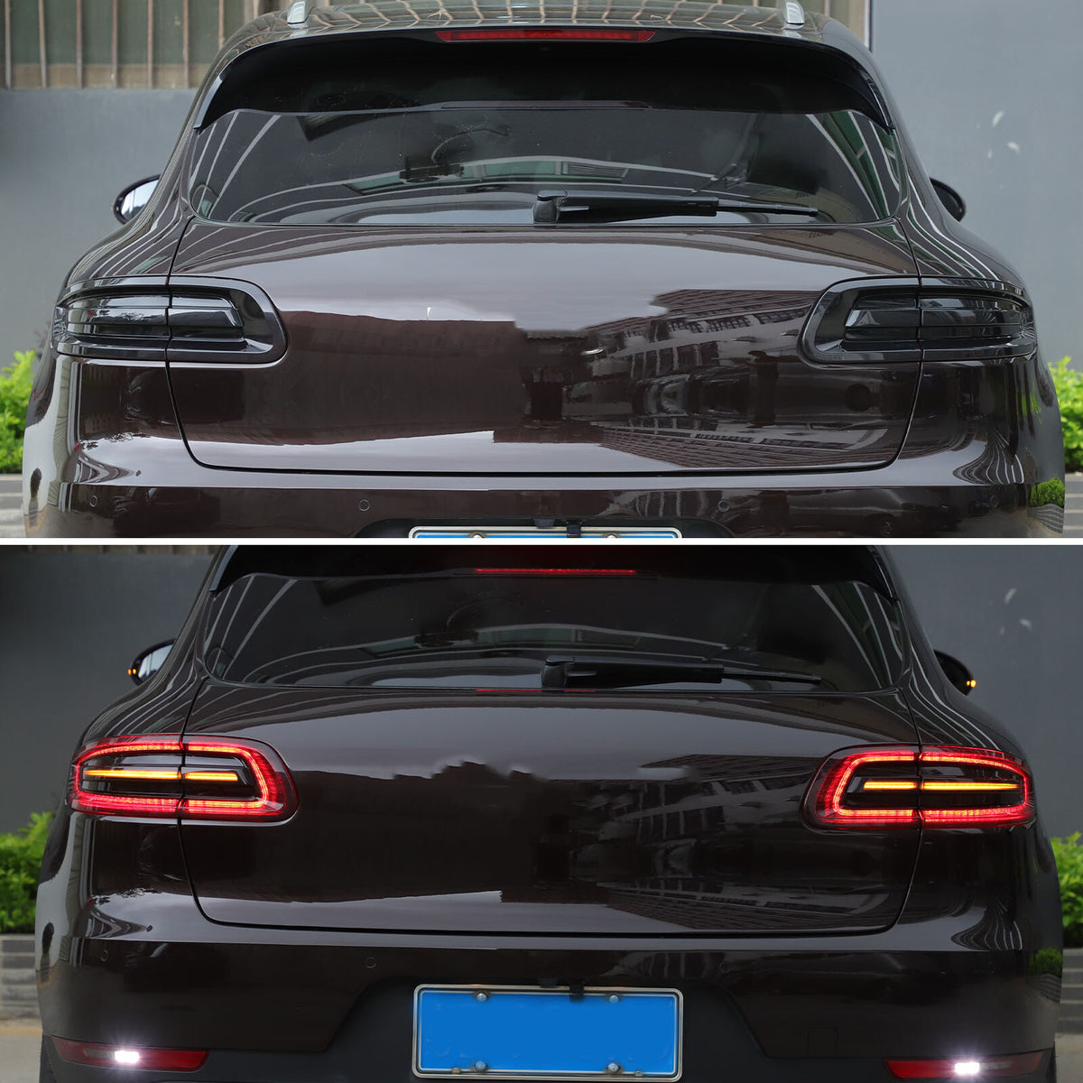 Smoked Blackout Rear Tail light Overlay Lens Cover For Porsche Macan 95B 15-18 19
