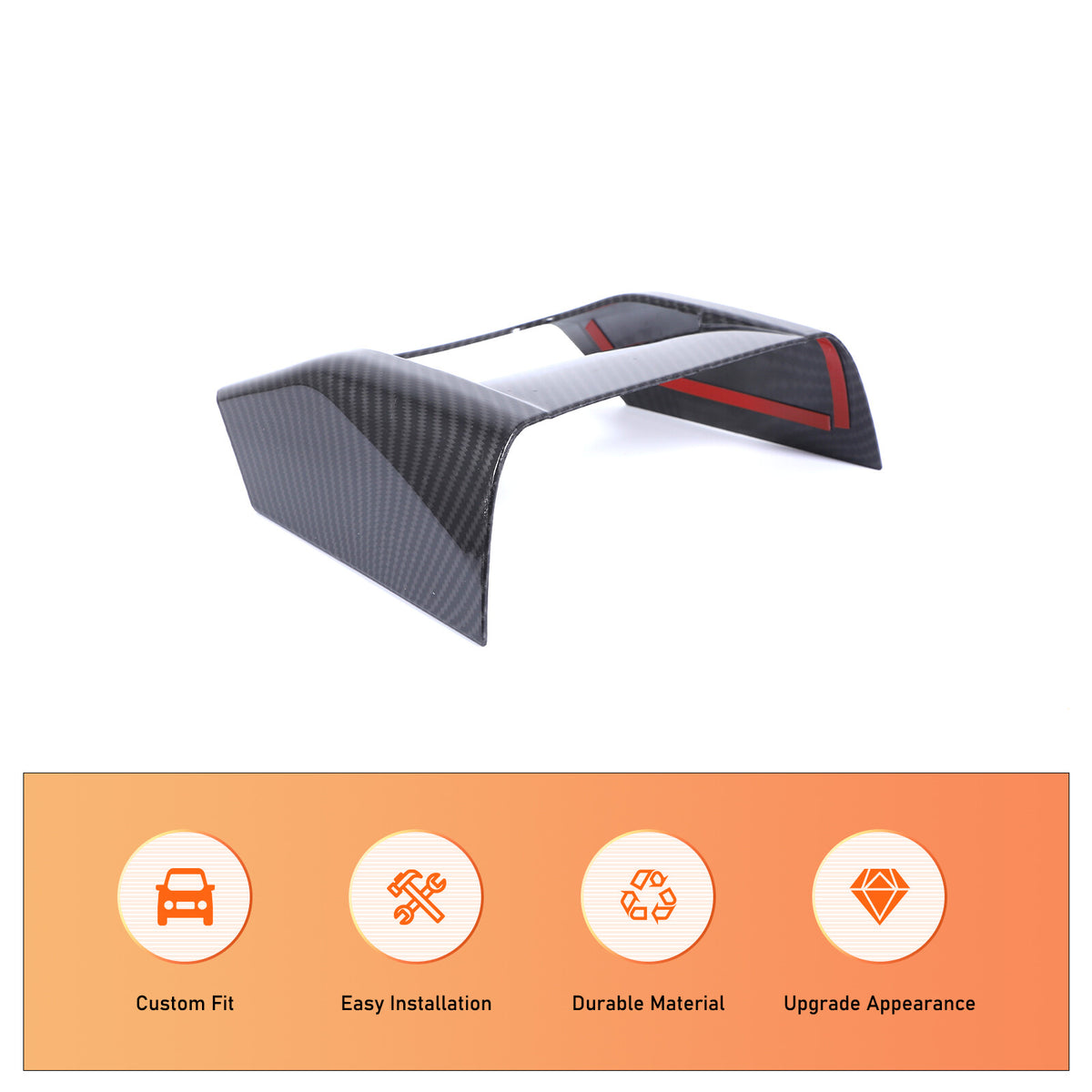 Carbon ABS Interior Rear Air Vent Anti-Kick Panel Trim For BMW 5 Series G60 24+ 16