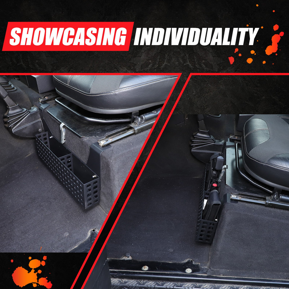 Aluminum Driver Seat Underseat Storage Basket Trim For LR Defender L316 2004-18 13