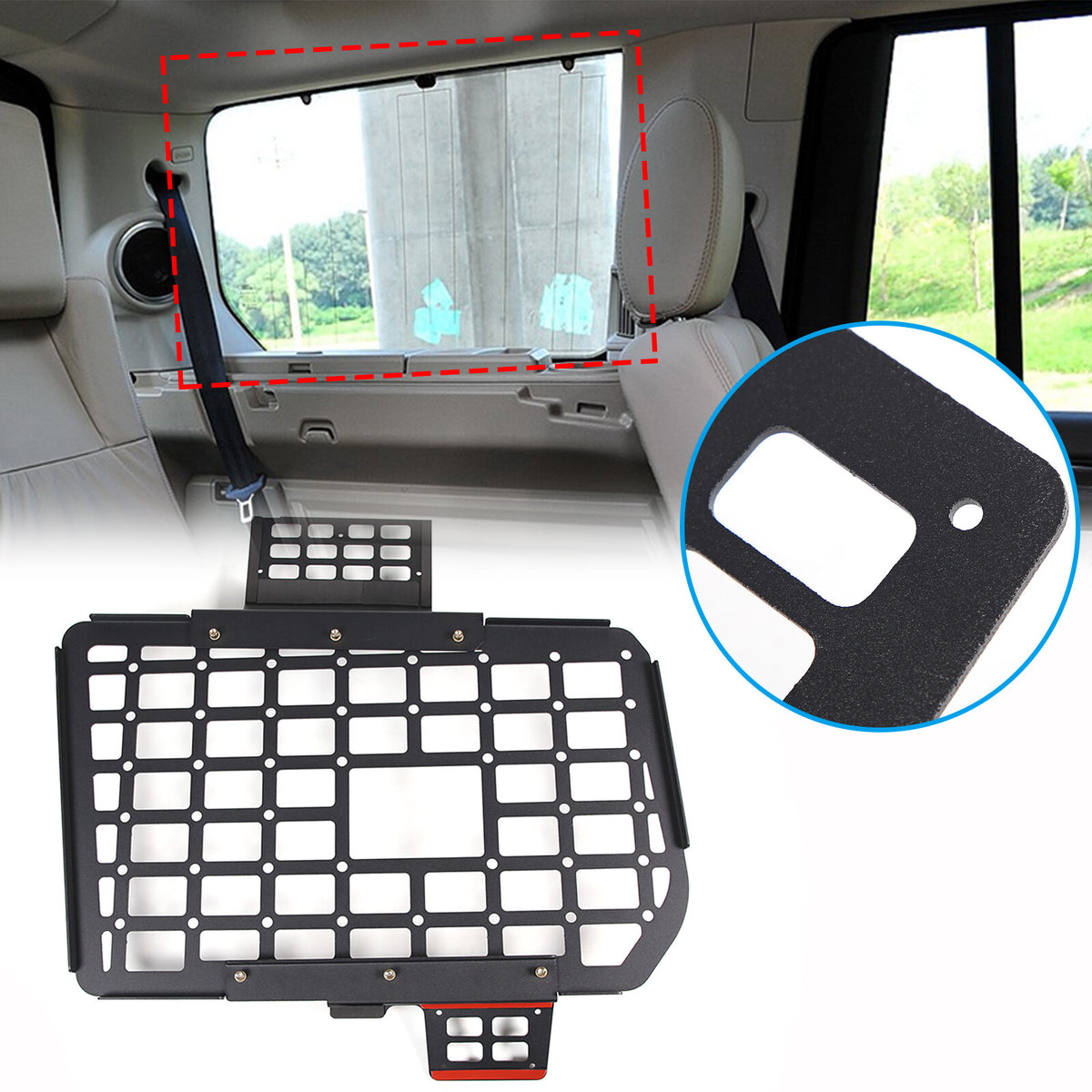 Rear Side Window MOLLE Storage Flank Panel For Land Rover Discovery LR3 LR4 L319 2