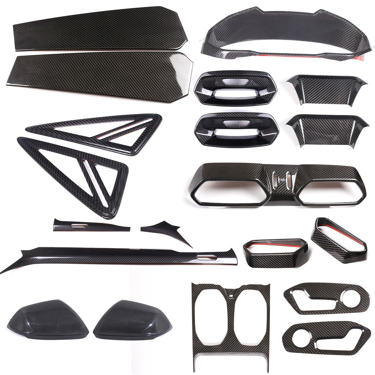 20pcs Real Carbon Fiber Trim Set Kit For Lamborghini URUS 18-23 US 1