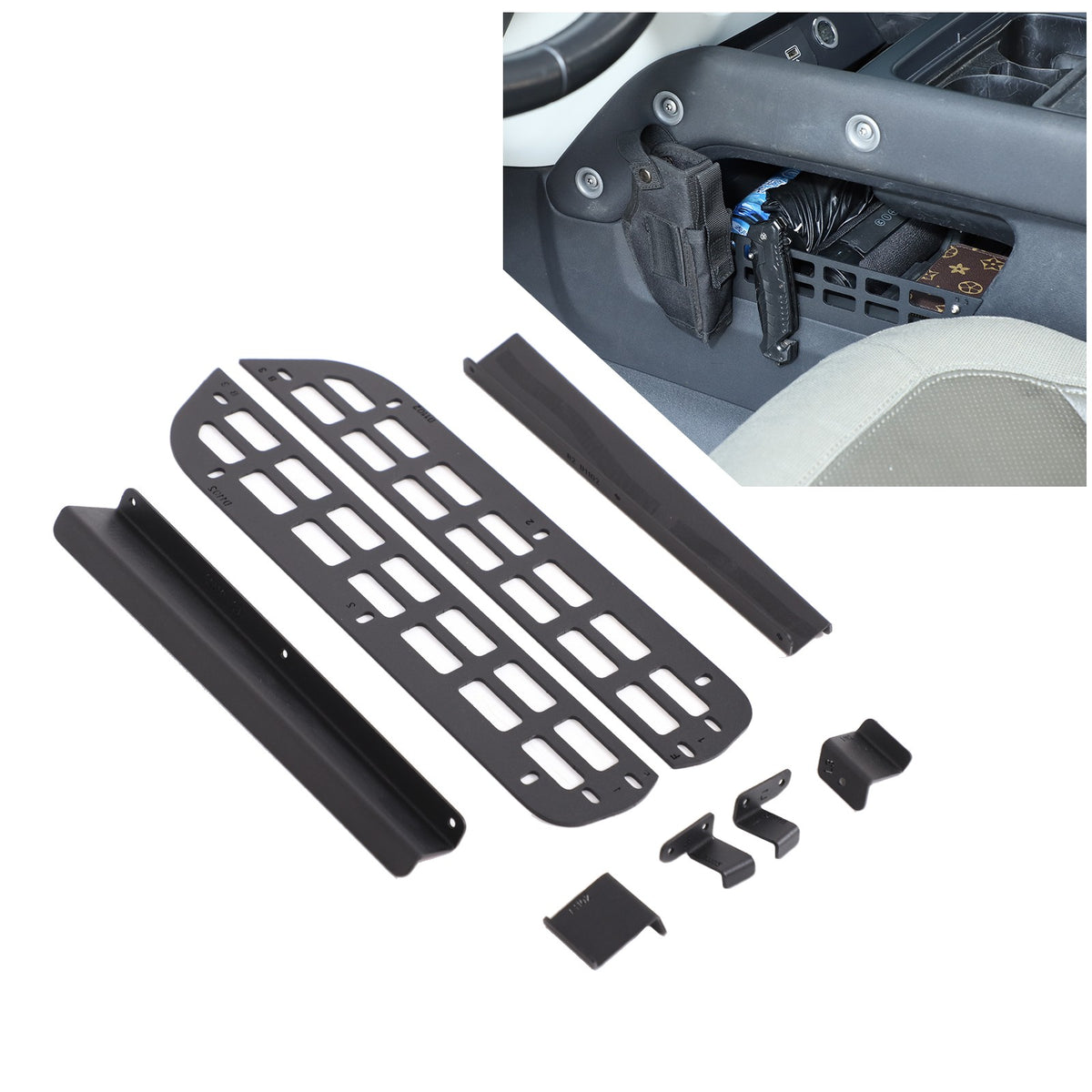Center Console Lower Side Storage Molle Panel Box For LR Defender L663 20+ US 8