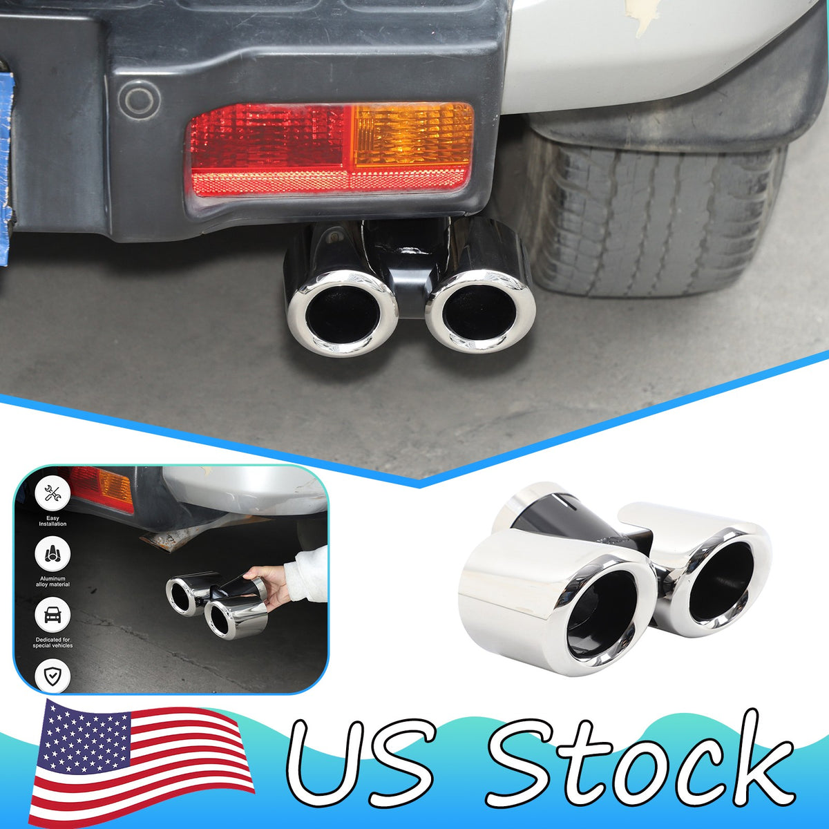 Silver Stainless Steel Exhaust Tail Pipe Tip For Toyota FJ Cruiser 2007-2021 US 1