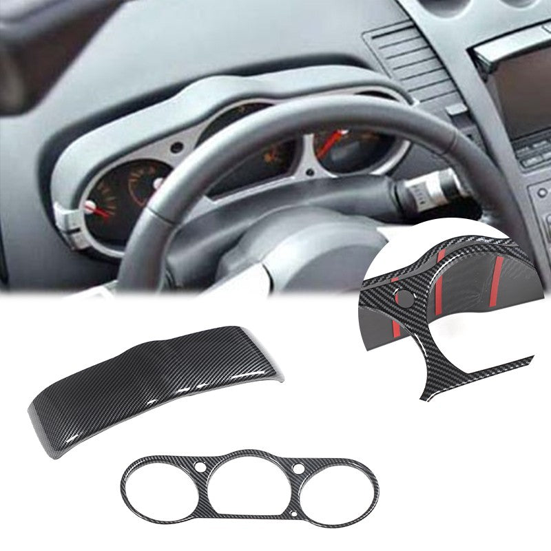 ABS Carbon Fiber Dashboard Instrument Top Trim For Nissan 350Z Z33 2003-06 US 14
