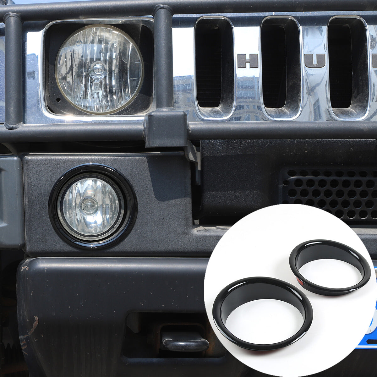 34pcs Glossy Piano Black Full Bumper Tail Light Trim Kit For Hummer H2 2003-2009 8