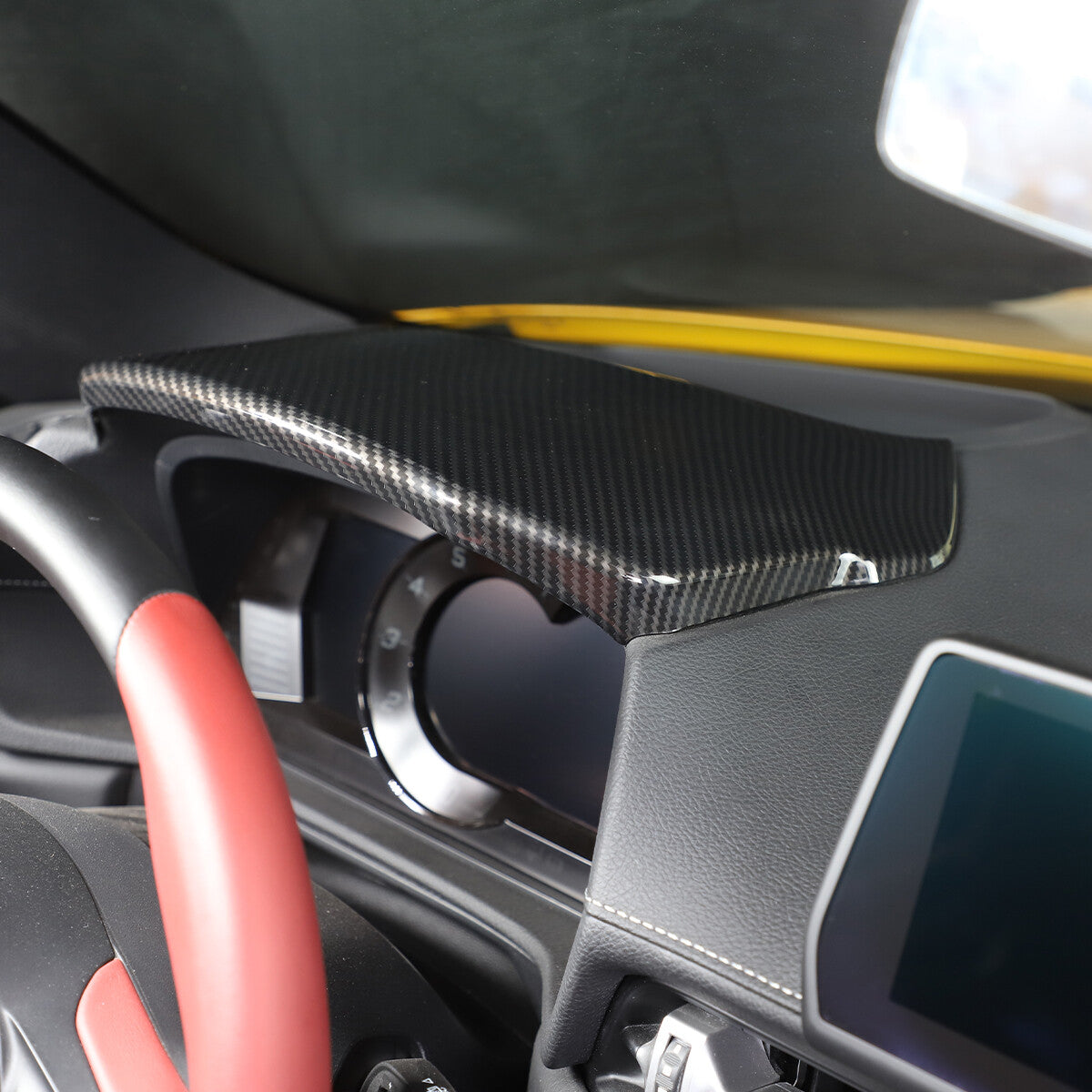 ABS Carbon Fiber Central control instrument panel Cover for Toyota Supra 19-24 2