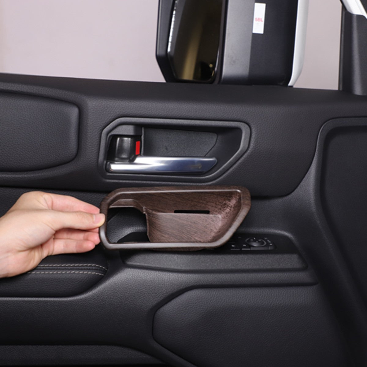 Grain Interior Door Handle Bowl Frame Trim For Toyota Land Cruiser LC250 24+ US 20