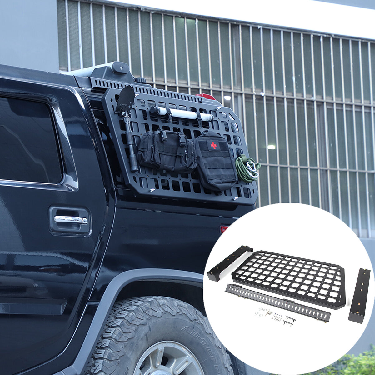 Modular Storage Panel Trunk Left Right Window Molle Shelf For Hummer H2 03-09 16