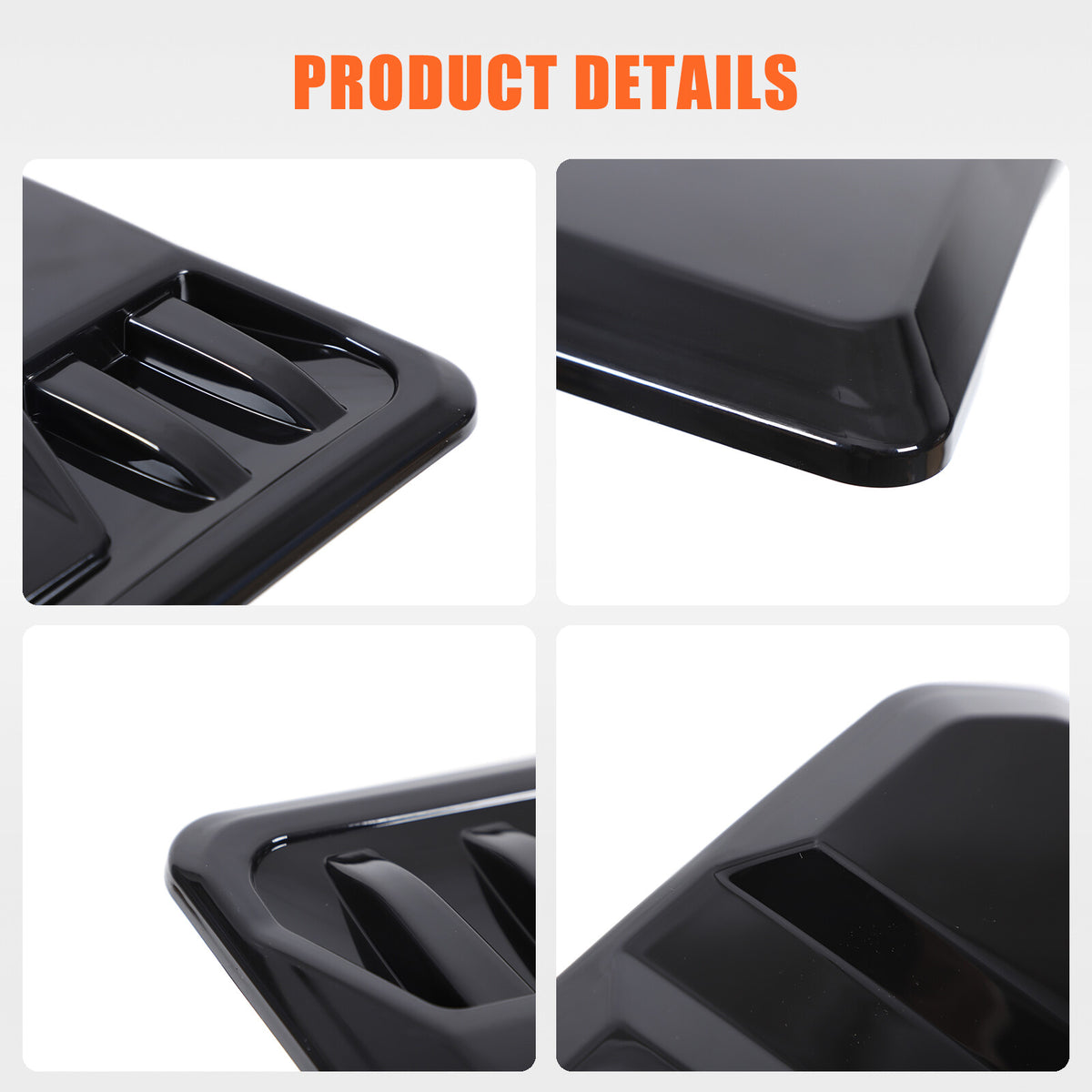Glossy Black Hood Engine Air Vent Cover Trim For Toyota Tacoma 2015-2022 US 12