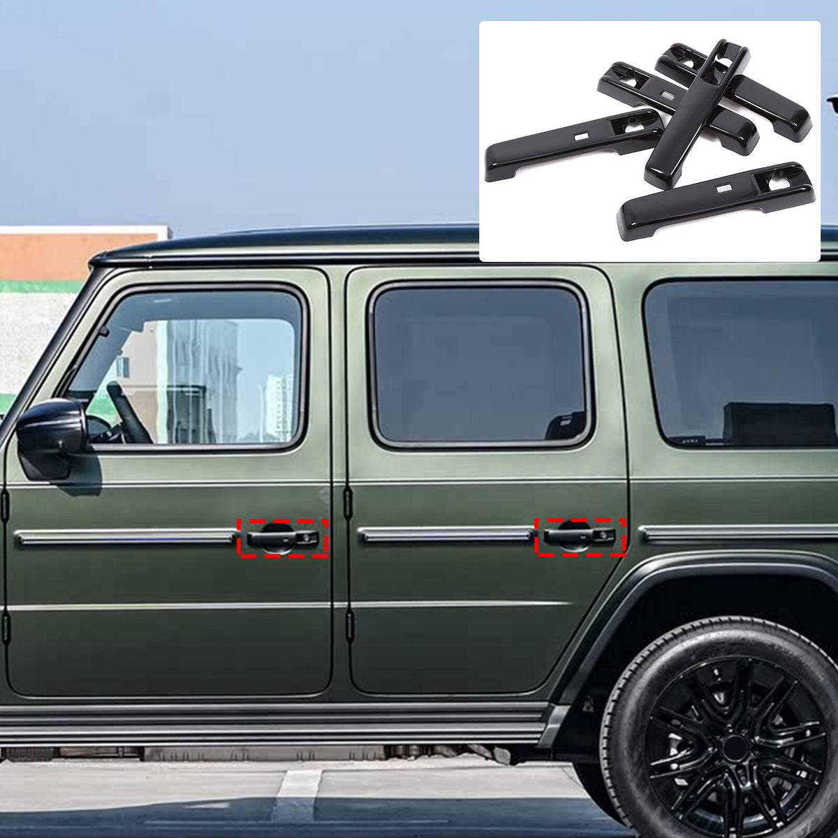 Glossy Piano Black Exterior Door Handle Trim Cover For Benz G-Class W465 25+ US 10