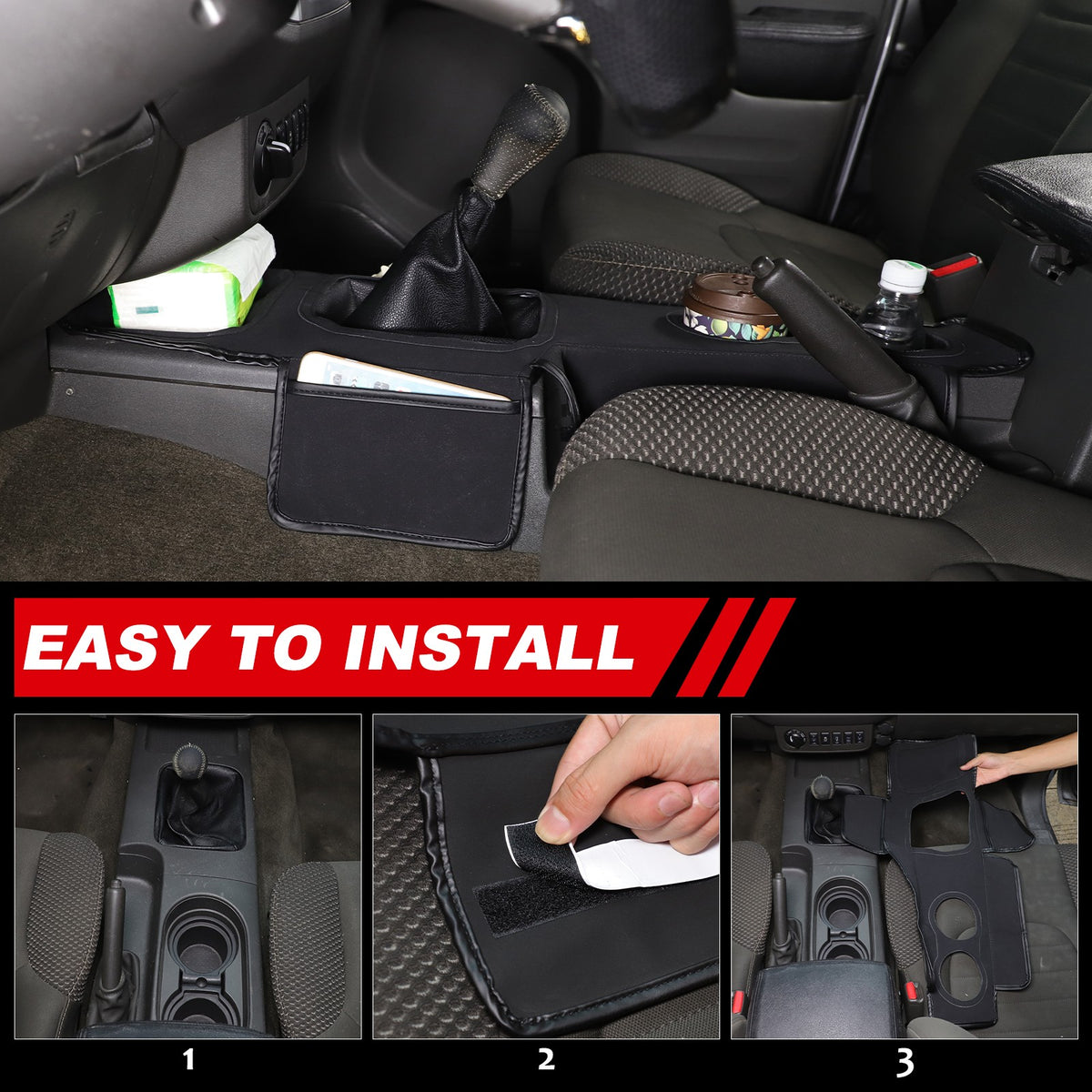 Suede Cloth Center Console Gear Shift Trim Cover For Nissan Frontier 2013-21 US 5