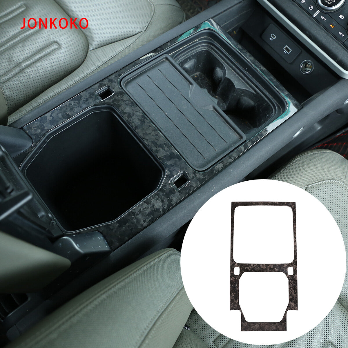 Forged Carbon Fiber For LR Defender 110 90 2020-2023 Cup Holder Panel Trim Cover 11