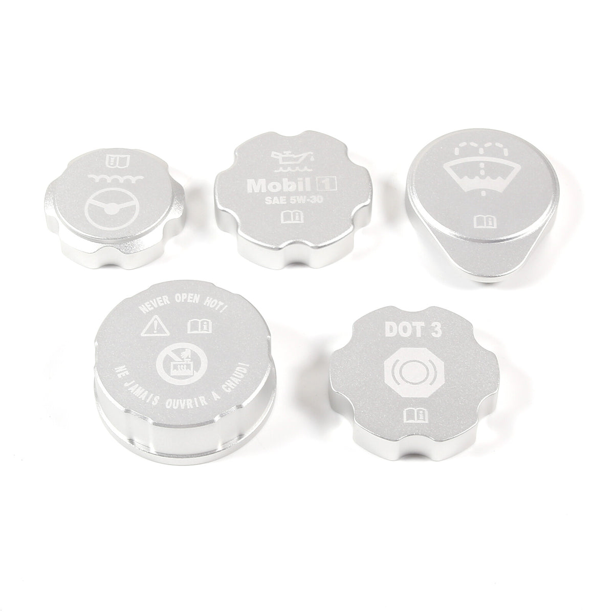 Silver Alloy Engine Cabin Switch & Intake Manifold Cover Set Kit For Corvette C6 10