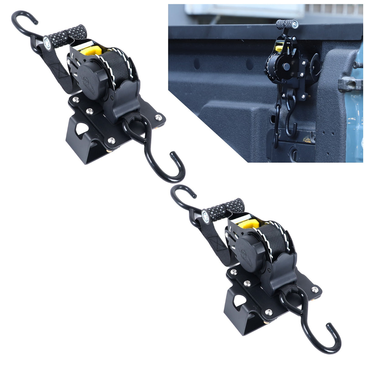 Truck Bed Retractable Ratchet Tie Down Straps Tightener For Ford Maverick 22+ US 4