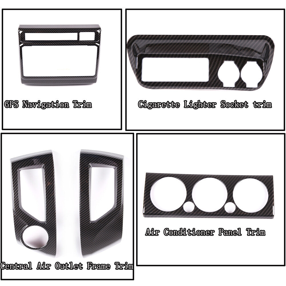 Carbon Fiber Color Central Control Full Frame Trim Set For Toyota Tacoma 2011-15 2