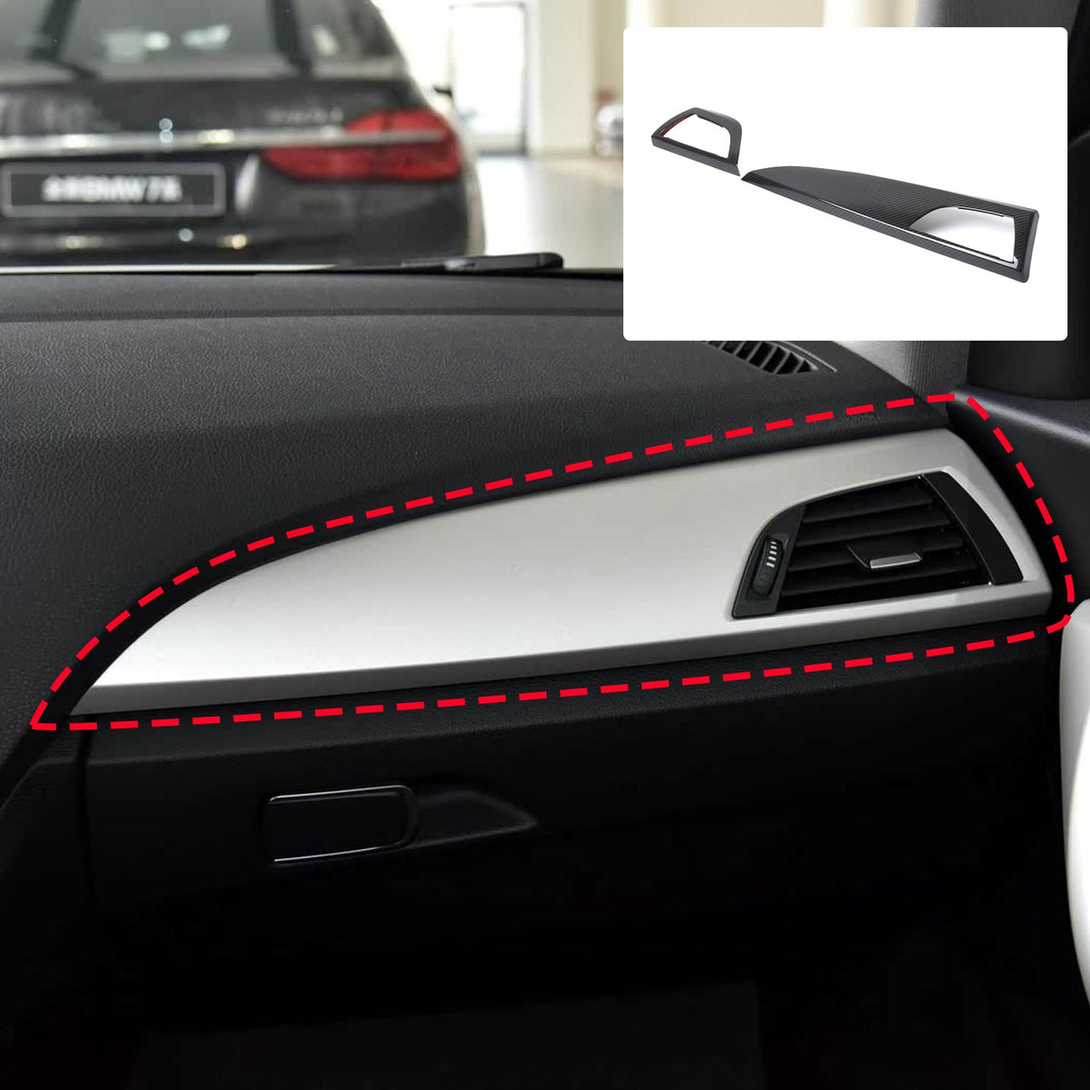 Real Carbon Fiber Center Dash Panel Trim For BMW 1 2 F20 F21 F22 F23 12-17 US 16