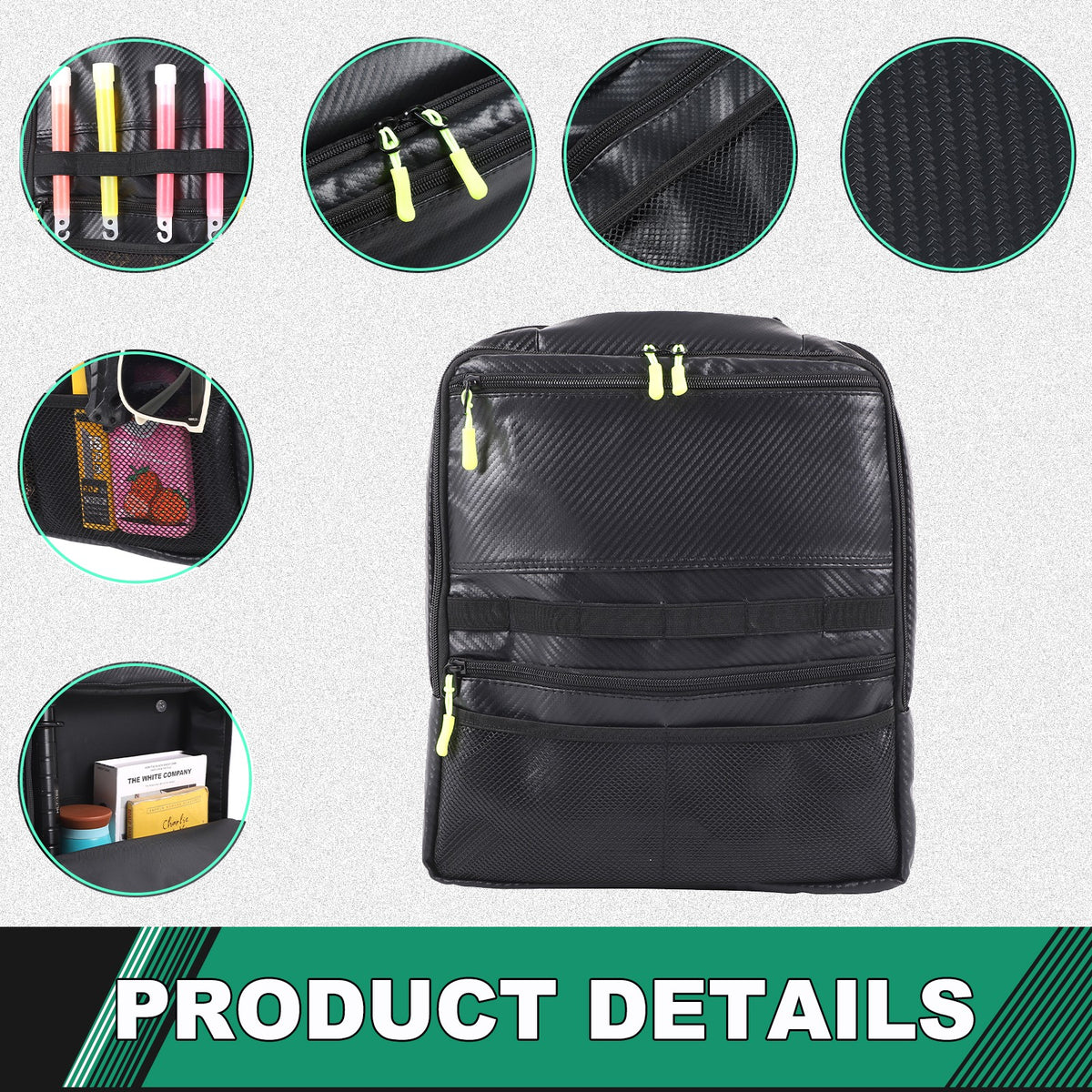 Carbon Fiber Pattern Trunk Right Side Window Bag For LR Defender 110 L663 2020+ 21