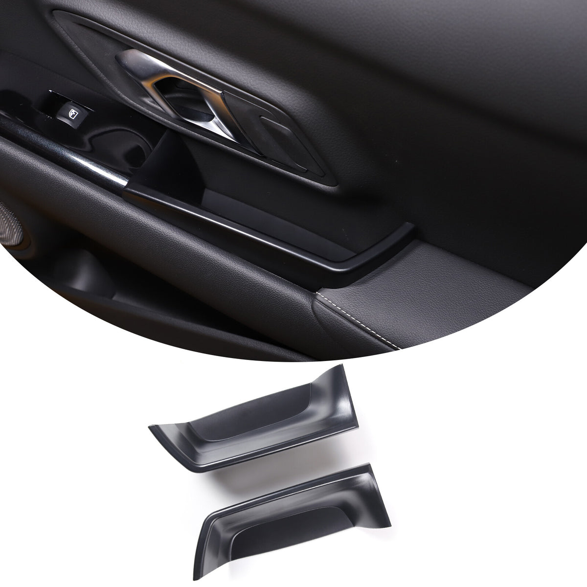 For Toyota Supra 2019-2024 Door Storage Storage Box ABS Black (Fits Supra) 1