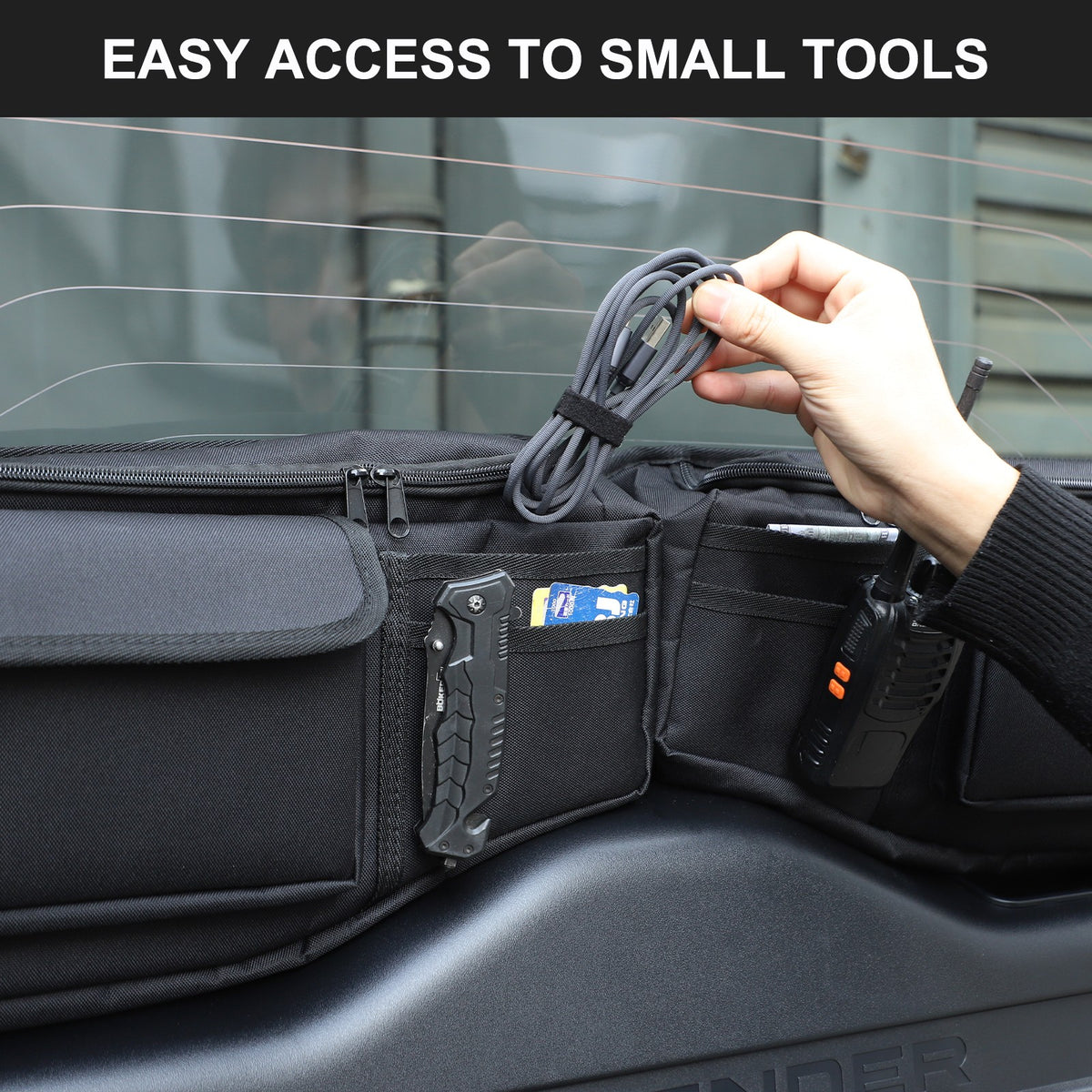 Tailgate Rear Door Window Hanging Storage Bag For LR Defender L663 20+ US 13