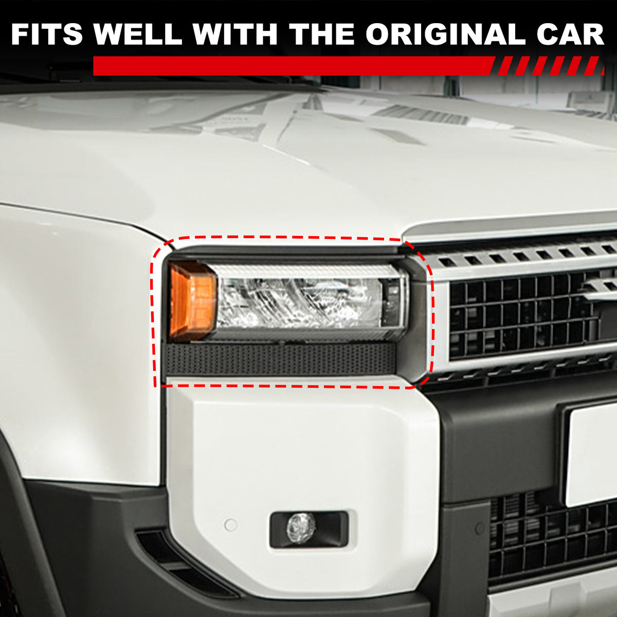 Steel Front Fog Light Lamp Cover Trim Ring For Toyota Land Cruiser LC250 24+ 11