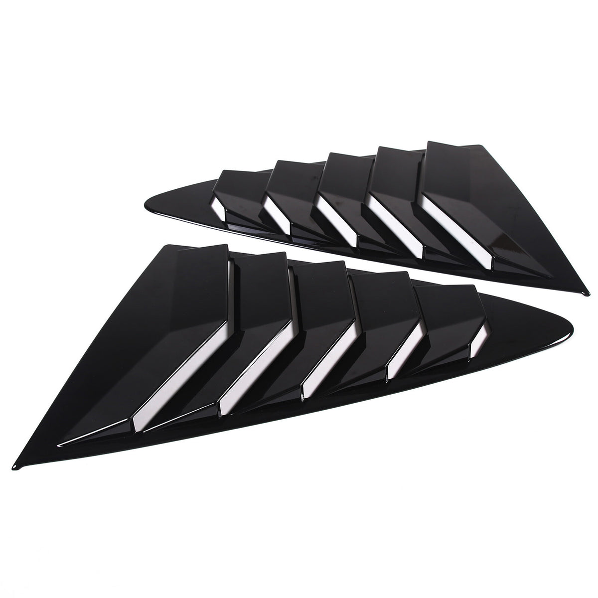 Glossy Black Rear Window Quarter Louver Cover Trim For Jaguar F-TYPE Coupe 13-24 5