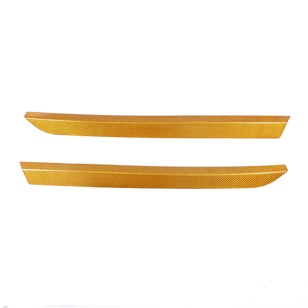 Yellow Carbon Fiber High Wing Spoiler Add-On Wicker Bill Pair For Corvette C8 15