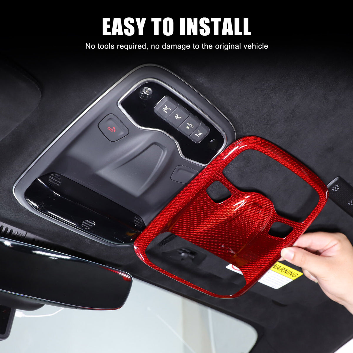 Red Real Carbon Fiber Interior Exterior Conosle Trim Cover For Lotus EMIRA 21-25 118