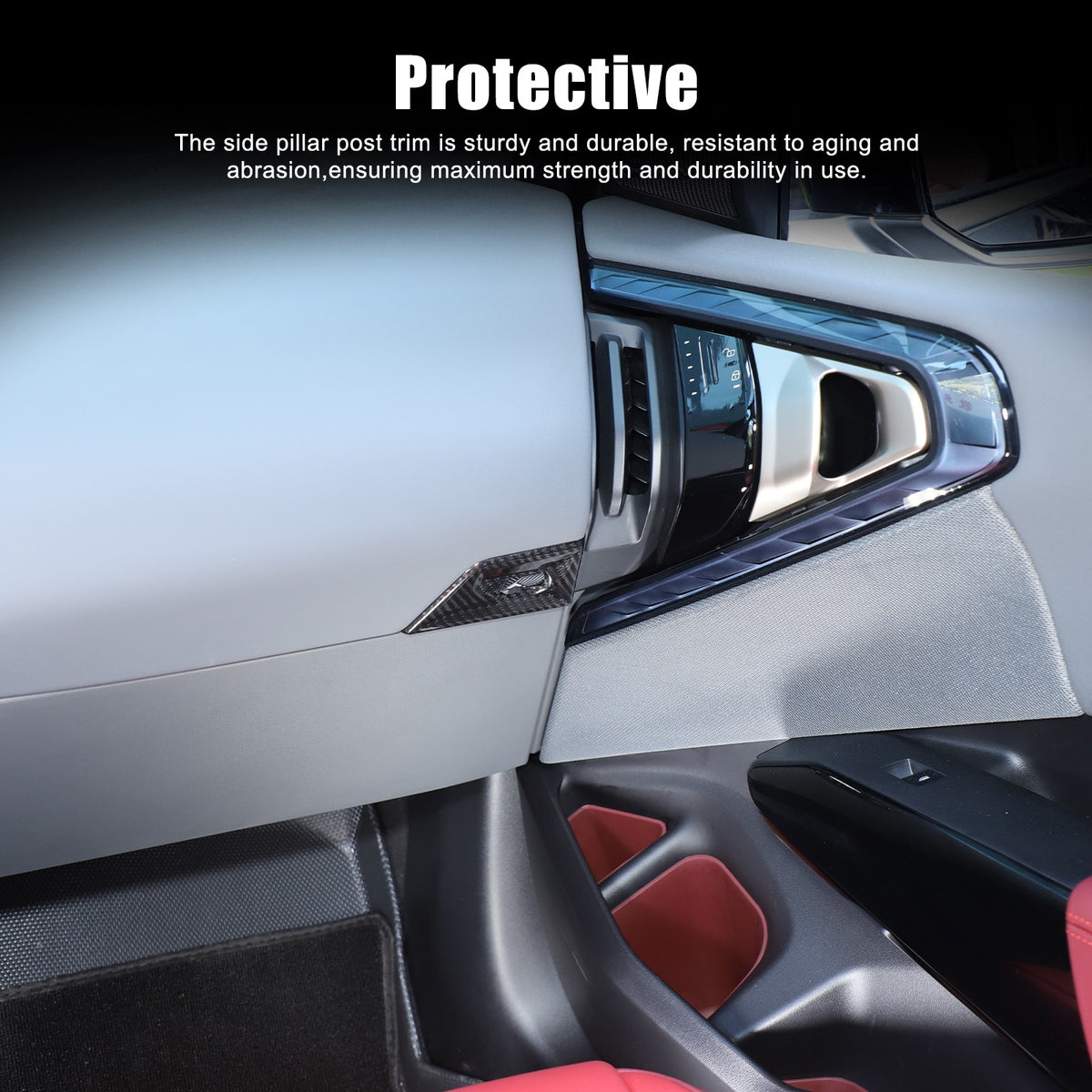 Real Carbon Fiber Dash Side Air Vent Adjustment Trim For BMW X3 G45 2025+ 6