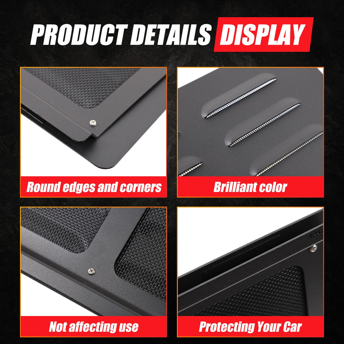 Rear Door Window Louver Air Vent Trim For Lexus LX/Toyota Land Cruiser LC300 22+ 15