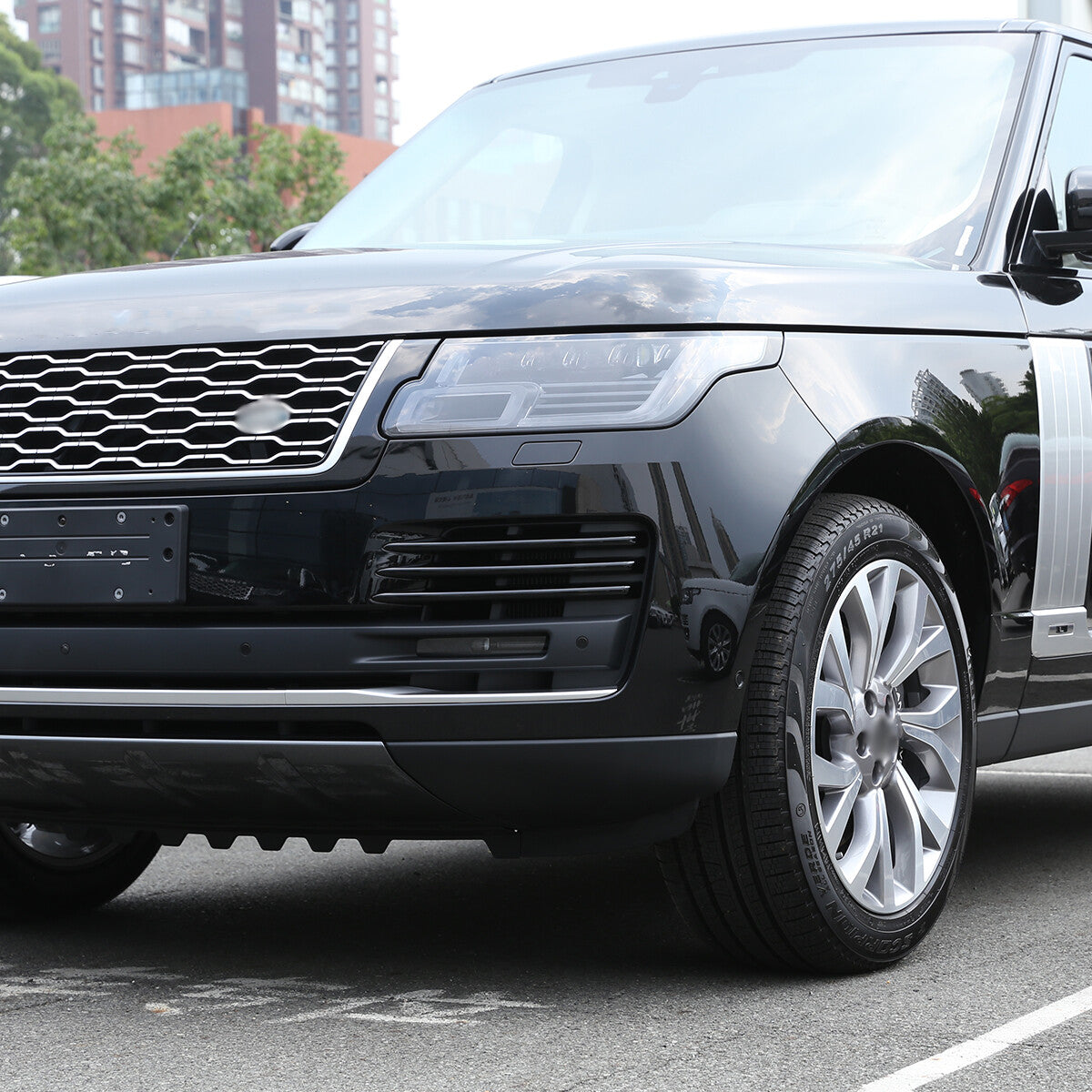 Gloss Black Front Grille Bumper Body Trim Kit For LR Range Rover Vogue HSE 18-22 6