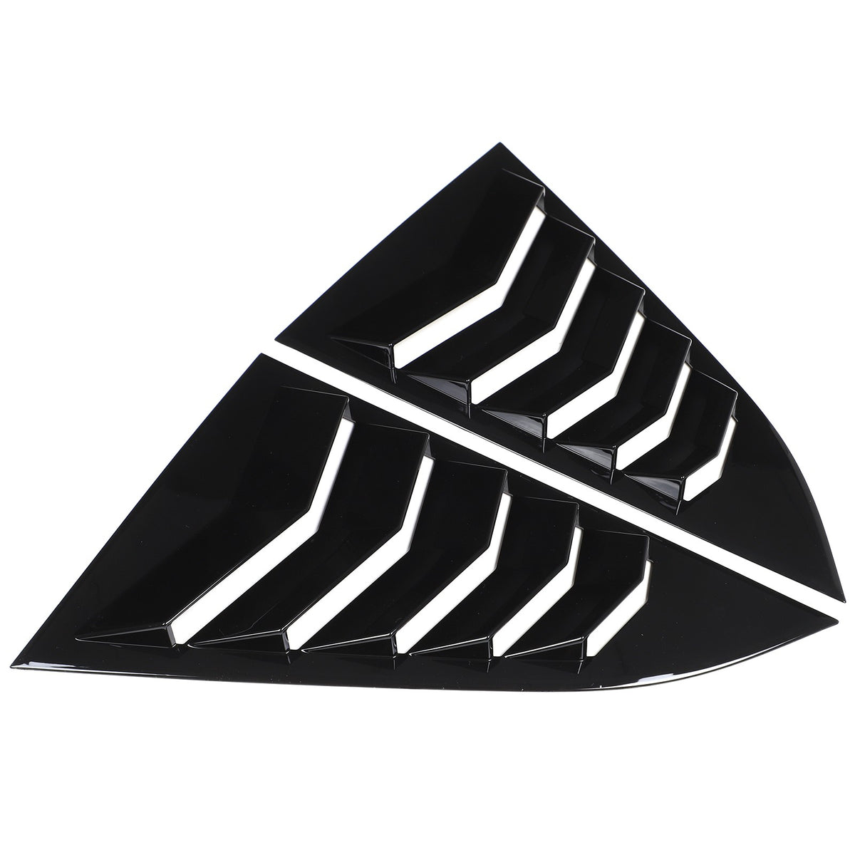 Piano Black Rear Window Triangle Louver Shutter Trim For Nissan 400Z Z34 21+ 3